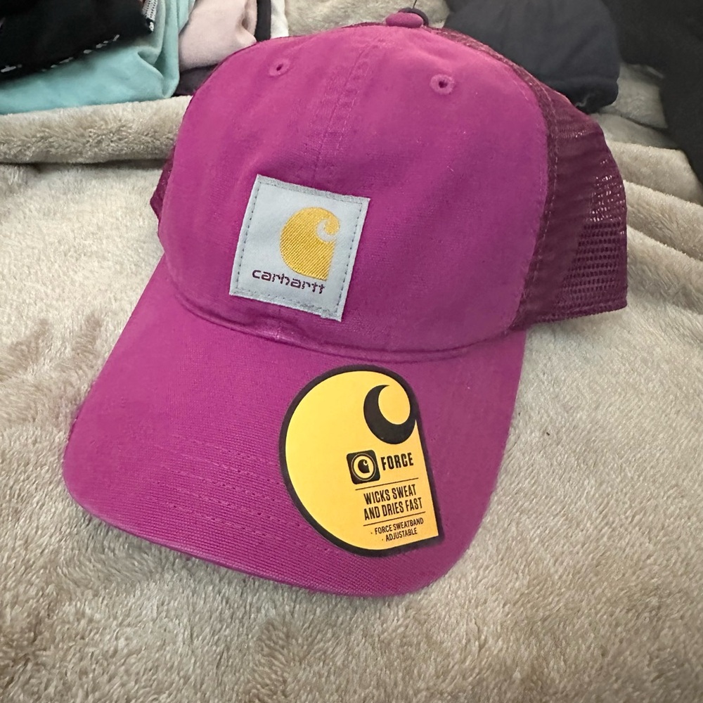 NEW Carhartt Magenta Mesh Back Cap